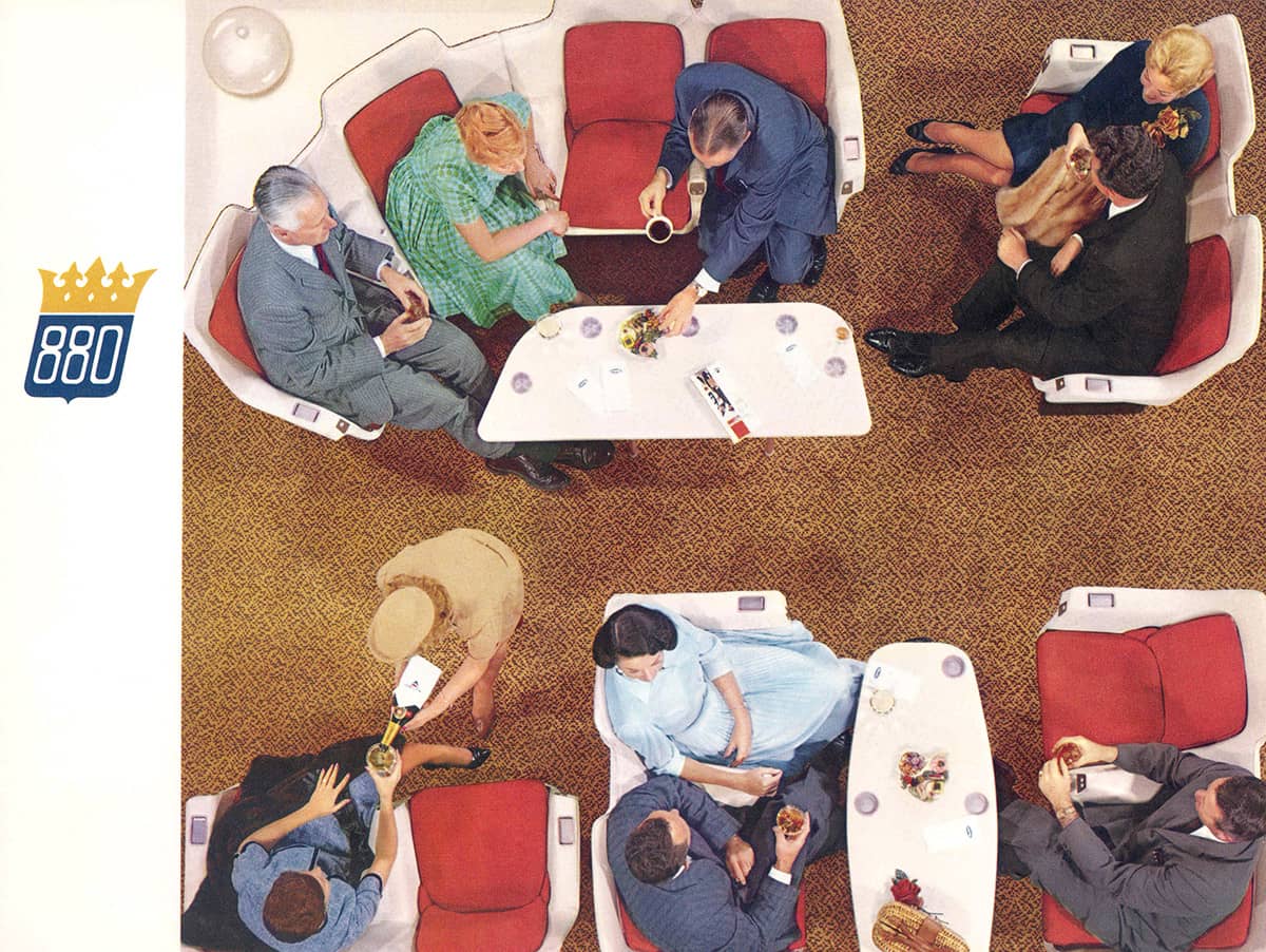 Convair 880 lounge view 1