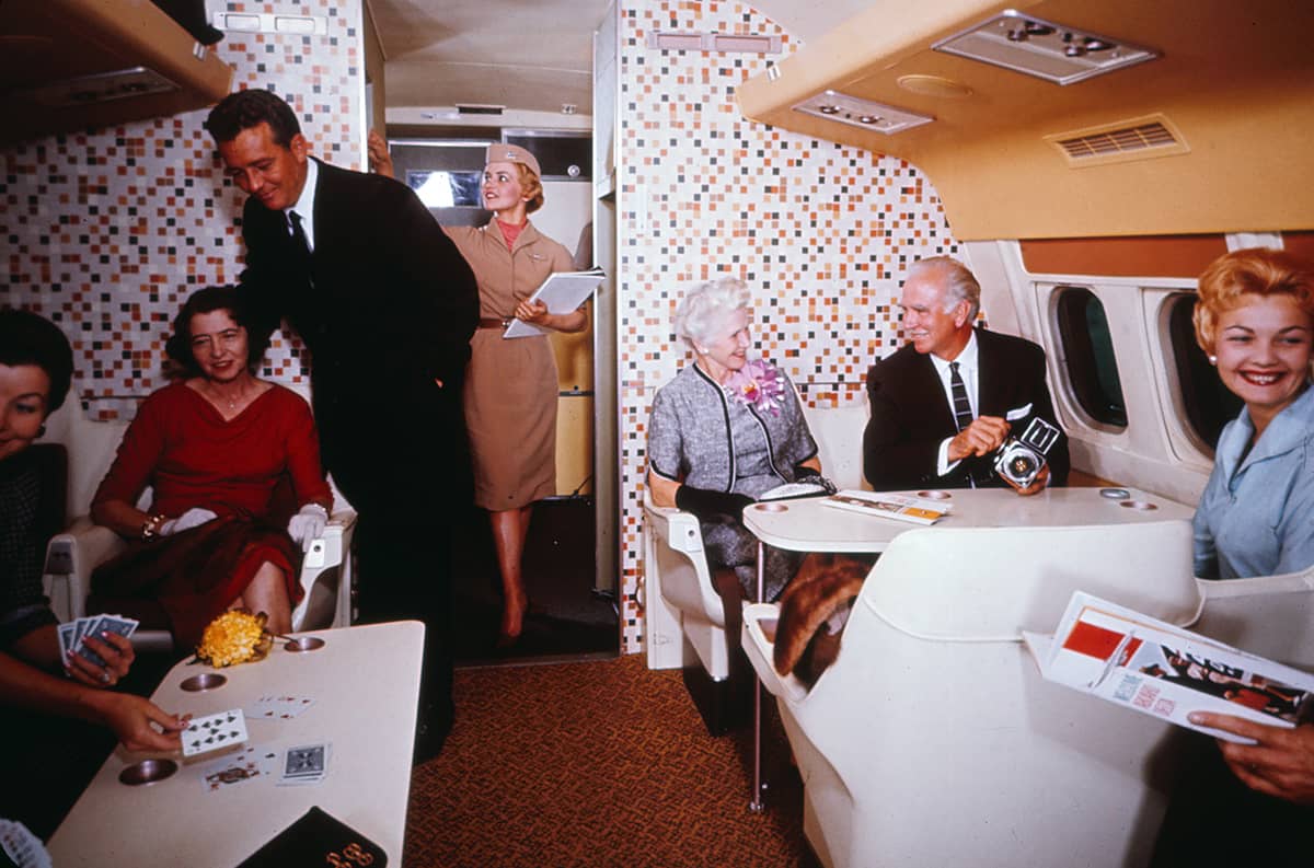 Convair 880 lounge view 2