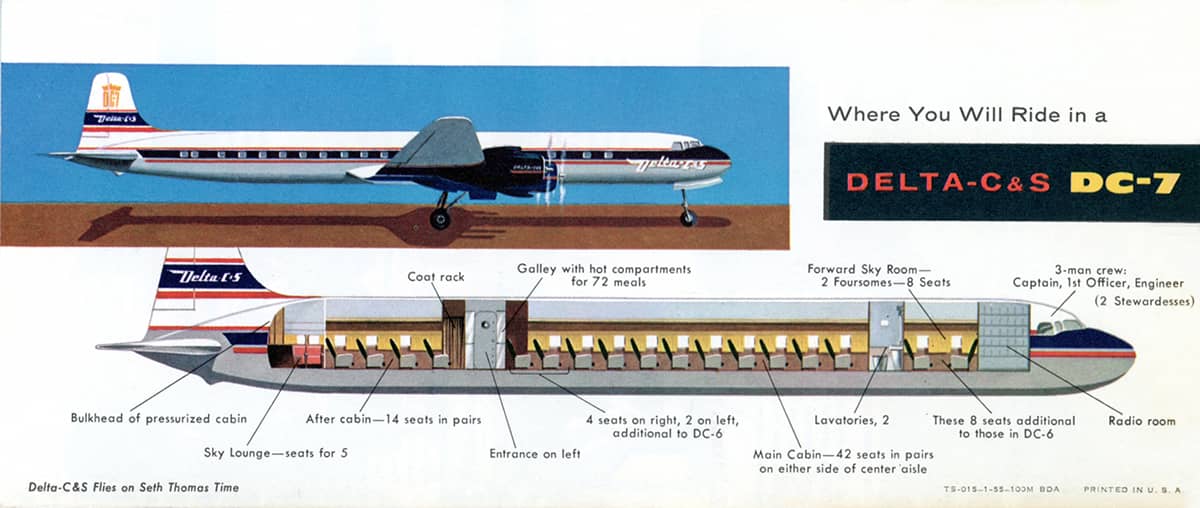 1954 Douglas DC-7 cut-away view